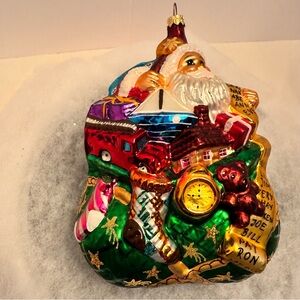 Christopher‎ Radko ENOUGH FOR ALL Sailboat  Vintage1997 Christmas Santa Ornament